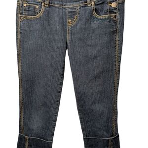 Hint Cropped Denim Cuffed Jeans- Size 2